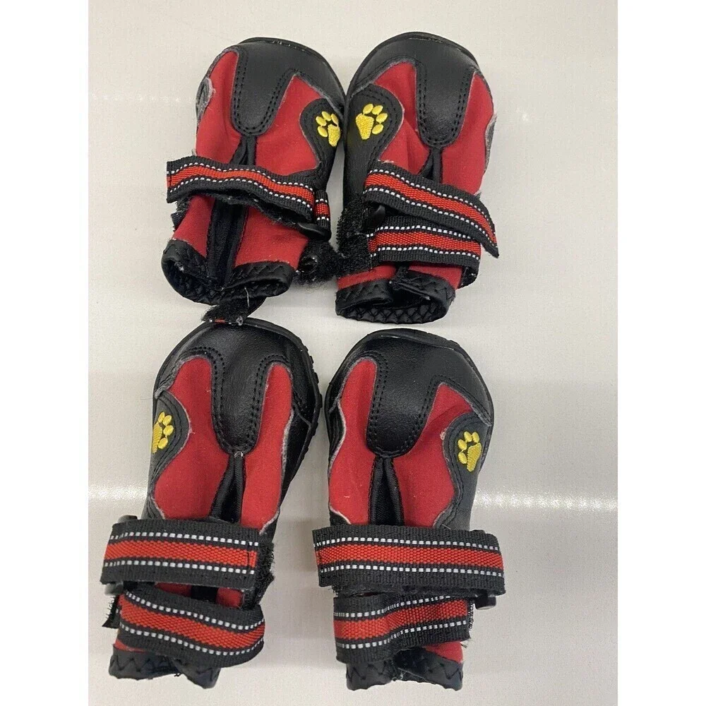 PK.ZTopia Dog Boots Waterproof Rain Boots Dog Booties Reflective Rugged size 4